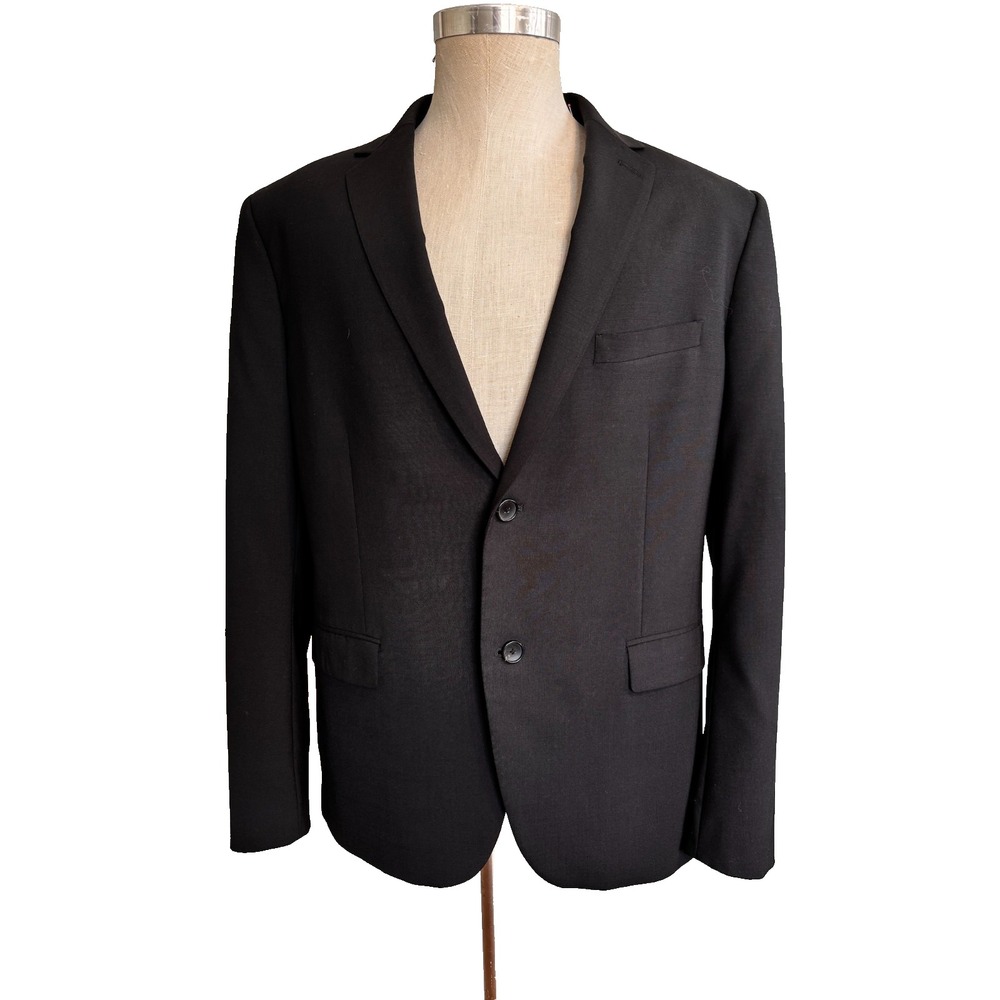 Theory Mens Blazer 42 Short Black Wool Wellar HC New Tailor 2 button Slim Fit